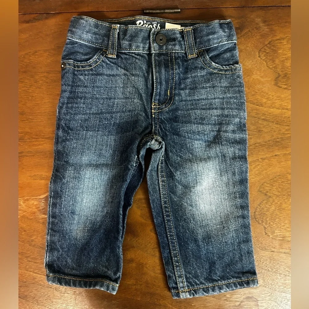 OshKosh B'gosh Dark Blue Kids Jeans, Size 6M